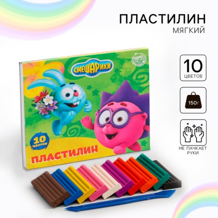 Plasticine Smeshariki, 10 colors, 150 g
