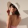 Women's hat minku "Ocean", size 56-58, white color
