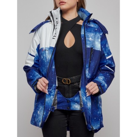 Ski jacket female, size 42, blue color-7
