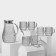 Set of glass drinking, 7 items: jug 1650 ml, 6 glasses 240 ml, color gray color