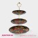 Pose 3-tier shade "Khokhloma", 15/18/23 cm