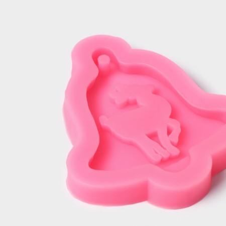 Mold "Bell of Deer", silicone, 10 × 9 × 1.5 cm, color mix-2