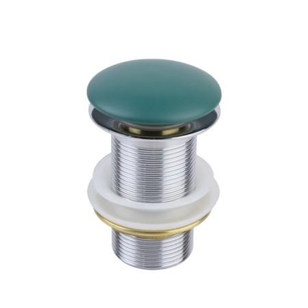 Bronze de Luxe 1001g bottom valve, for a shell, ceramics/brass, green