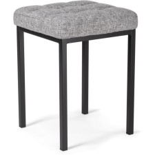 Baya Metal/fabric, black/gray stool 35x35x45 cm