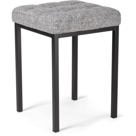 Baya Metal/fabric, black/gray stool 35x35x45 cm