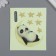 The plastic sticker glows in the darkness for the Panda switch for a month 10x12 cm