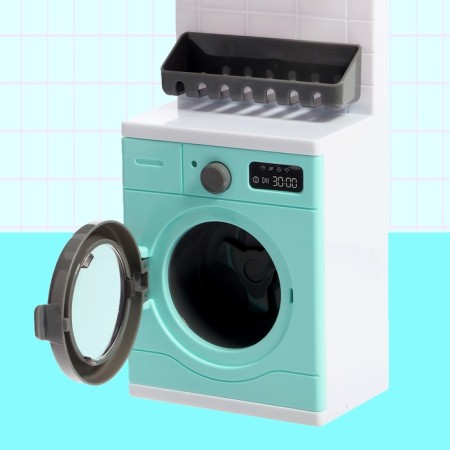 A set of furniture for dolls "Bathroom": a bathroom, decent, dressing room-18