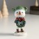 Souvenir Polystone "Snowman with a teapot on the head, holds a wreath" 6x6x11.5 cm