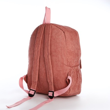 Young backpack from textiles on lightning, 4 pockets, pink color-3