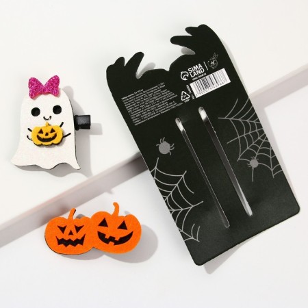 Hairpins for Halloween "BOO", 2 pcs.-1
