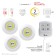 Pushlite 6W, Cob, 3xaaa, White, 3 pieces in a box, IR remote control