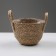 Kashpo wicker "Kenya" round with handles, 17.5x17.5x16 cm, natural