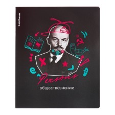 Тетрадь предметная, 48 листов, клетка, ОБЩЕСТВОЗНАНИЕ ErichKrause "Persons", пластиковая обложка шелкография, блок офсет белизна 100%, инфо-блок