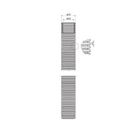 Corrugated hose ORIO SHG25-2, d = 25 mm, bay 30 m, black-2