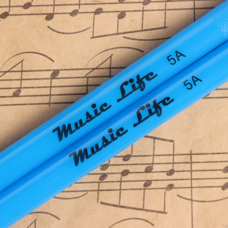 Drum sticks Music Life 5a Blue, luminous-1