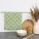 A towel 35x60 cm, the Scottish is green, waffle, 120 g/m, HL100%