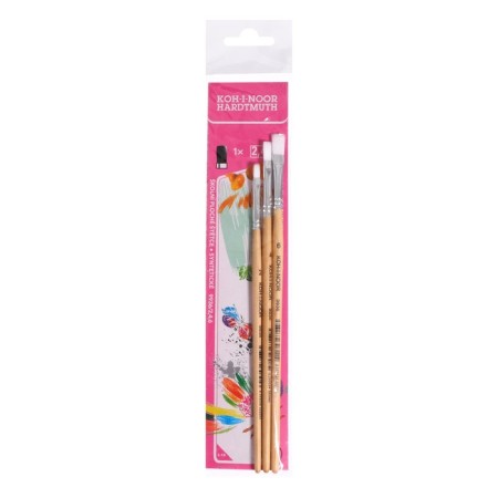 System Synthetics 3 pieces Koh-I-Noor No. 2/4/6, flat, blister-3