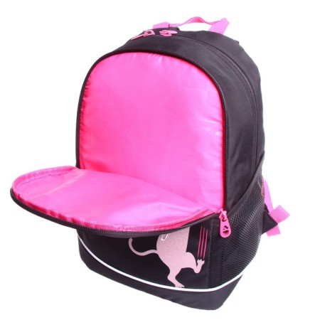 School backpack, 38 x 28 x 18 cm, Grizzly 363, ergonomic back, black/pink RG-363-11_1-7