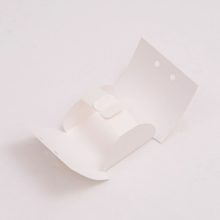 Folding box for sweets, cakes with tape, white, 6 x 6 x 4 cm-1