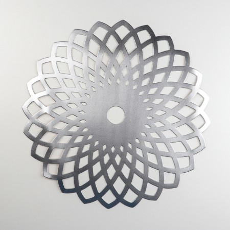 Serving napkin on the table "Demi", d = 37 cm, silver color-4