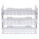 A set of horizontal paper trays with wide loading, City, 3 pcs., On metal rods, transparent