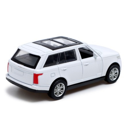Metal jeep machine, inertial, scale 1:43, white color-2