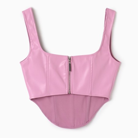 Women's corset leather, p. XL, pink-7