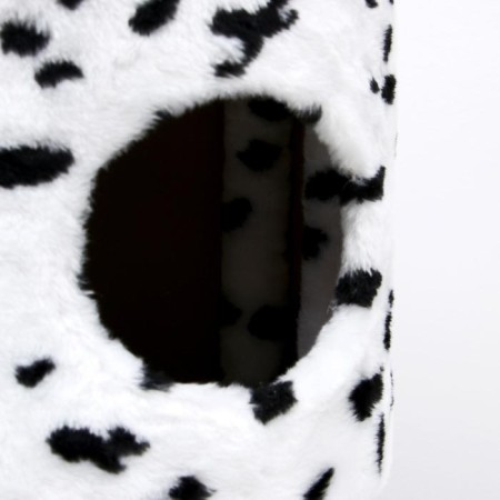 House for cats with a claw "Round with a site", 52 x 52 x 95 cm, Dalmatian-8