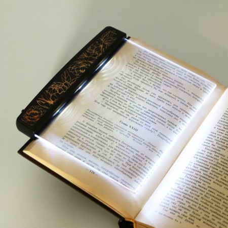 Burning backlighting for reading books "Flowers", 14.5 x 17.5 cm-1