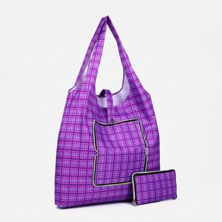 Permanent bag on the button, purple color