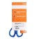 Office scissors 15 cm, plastic handles with rubber inserts, mix