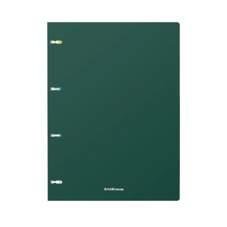 Notebook on A4 rings, 80 sheets in the Erichkrause "Classic", a plastic cover, an offset unit, whiteness is 100%, mix-9
