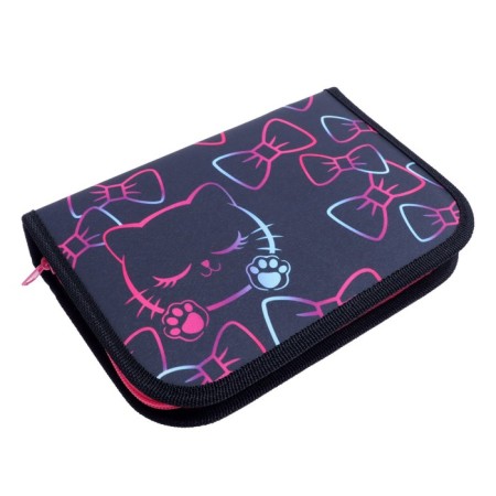Penal 3 sections, tab inside, 140 x 210 x 40 mm, fabric, calligrata top block "kitty"-1