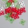 Decor for creativity "Flower. Pink, green, white and transparent" nr 20 g 2.8x2.8x0.4 cm 99280