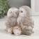Souvenir Polystone "Tentative owls with a bouquet of cones" 11.5x9.5x9 cm
