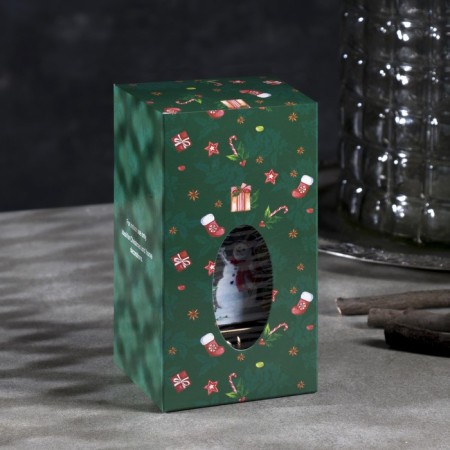 LED figure “Snowman in the forest” 7.5 × 13.5 × 7.5 cm, plastic, batteries AAAX3 (not complete), glow warm white-3