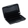 The visitor is plastic, metal, with departments inside, black