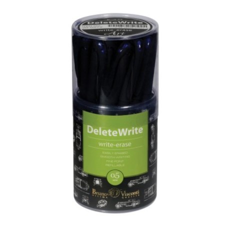 Gel handle with erased ink BrunovisConti Deletewrite Blueprint. Car, node 0.5 mm, blue ink, matte case Soft Touch, mix-2