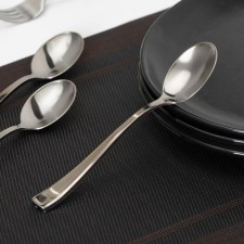 Tablespoon plastic disposable, 17.5 cm, silver color