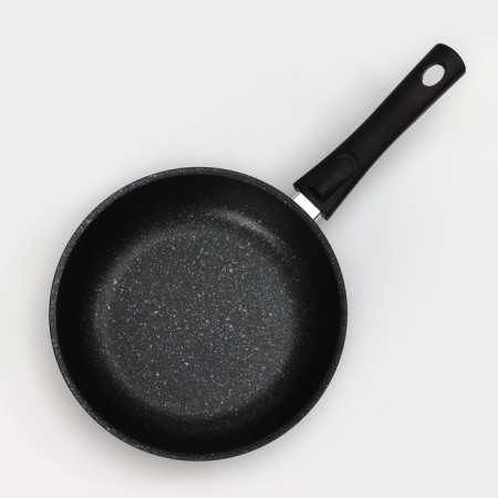 Pan, d = 24 cm, removable handle, glass cover, anti -stick coating, color dark marble-2