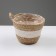 Kashpo wicker "Tanzania" with a pen, 17.5x17.5x16 cm, natural, white