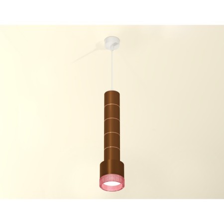Suspended lamp with composite crystal Ambrella Light, XP8117005, GX53 LED 12 W, COME OF COME SAN, Pink-2