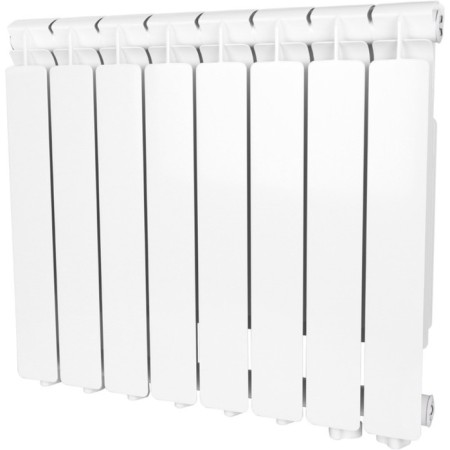 Aluminum radiator Stout Bravo, 500 x 80 mm, 8 sections, lower right connection