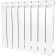Aluminum radiator Stout Bravo, 500 x 80 mm, 8 sections, lower right connection
