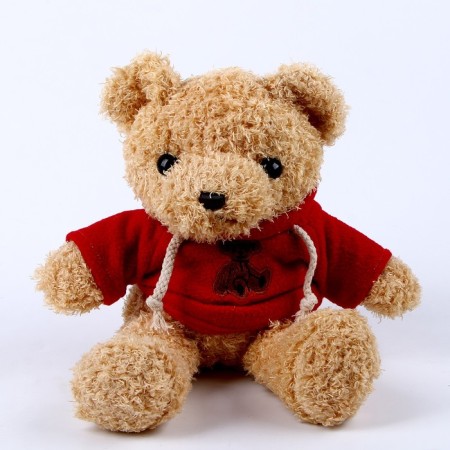 Soft toy "Bear" in a sweater, 30 cm, red color