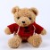 Soft toy "Bear" in a sweater, 30 cm, red color