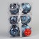 Set of balls plastic D-7 cm, 6 pcs "carnival night" blue