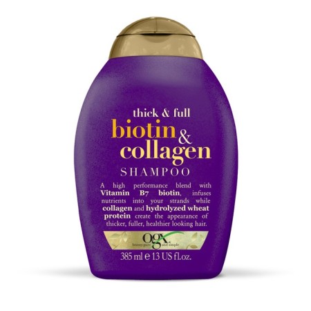 Shampoo for devoid of volume and thin hair of OGX with biotin and collagen, 385 ml