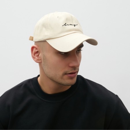 Baseball cap with inscriptions minku is beige color, size 54-56-2