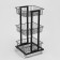 Strack Trade Universal Folding 3 baskets, on wheels, 35 × 35 × 76 cm, black color